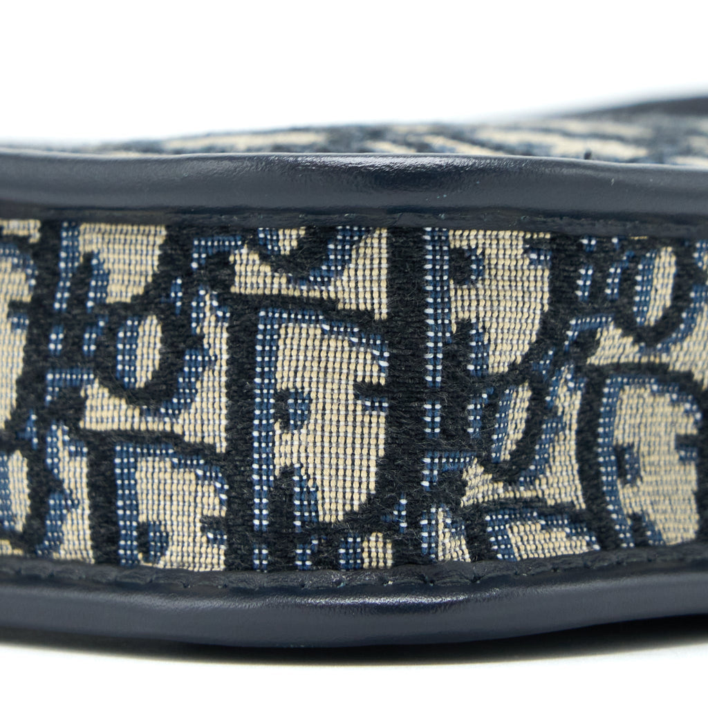 DIOR DIORQUAKE POUCH BLUE OBLIQUE CANVAS WITH AN EXTRA STRAP