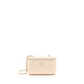 CHANEL 22C LONG VANITY WITH CHAIN CAVIAR LIGHT BEIGE LGHW