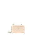CHANEL 22C LONG VANITY WITH CHAIN CAVIAR BEIGE LGHW