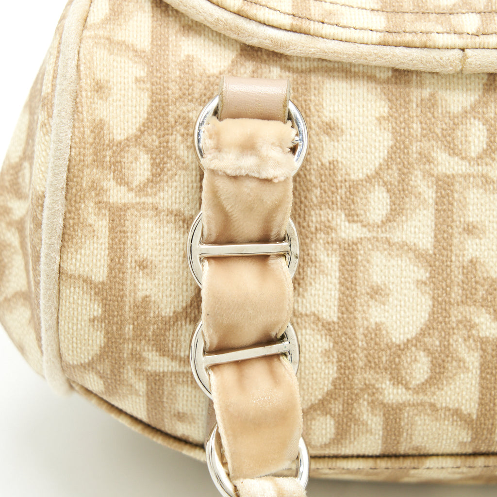 DIOR VINTAGE MINI HANDLE BAG OBLIQUE VELVET