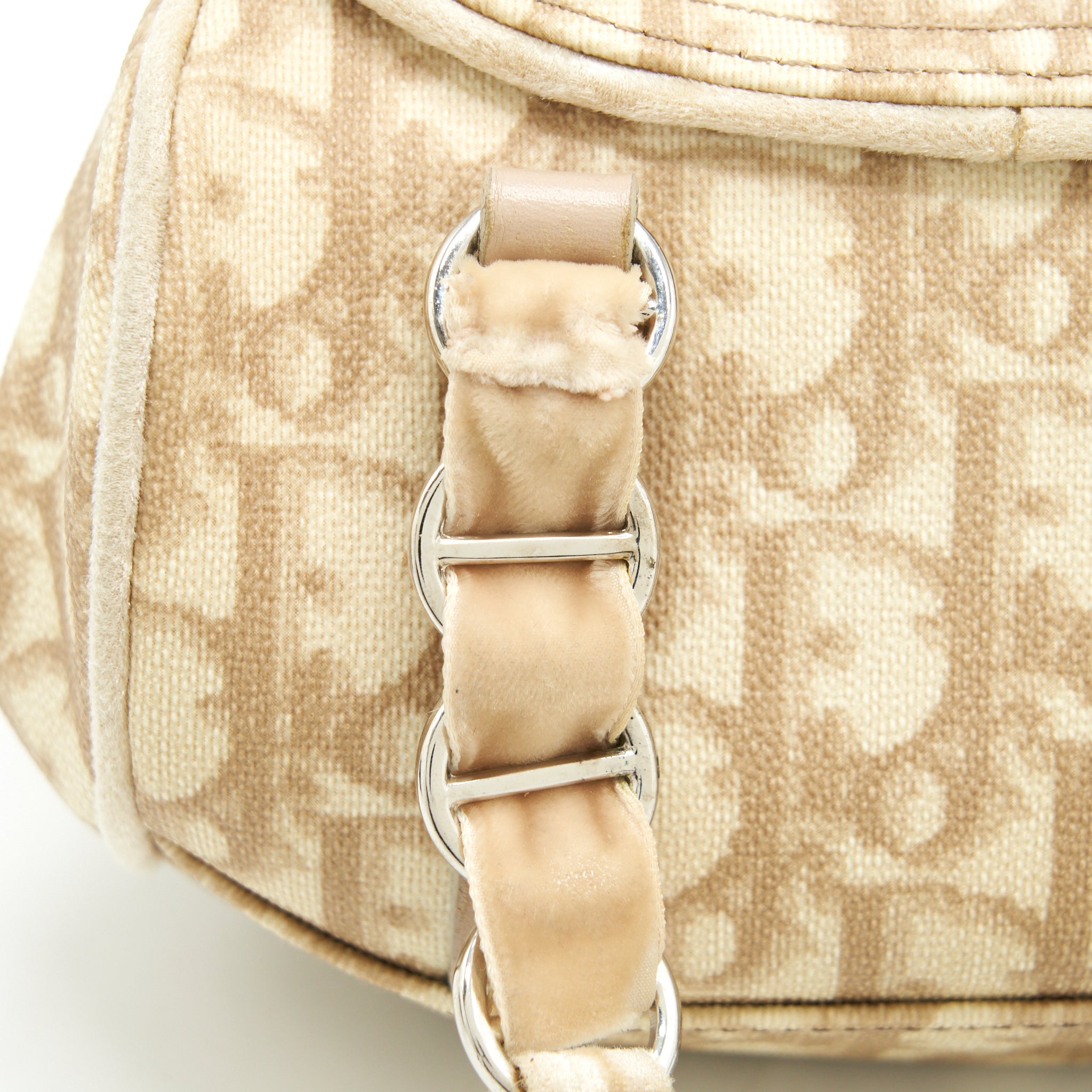 DIOR VINTAGE MINI HANDLE BAG OBLIQUE VELVET