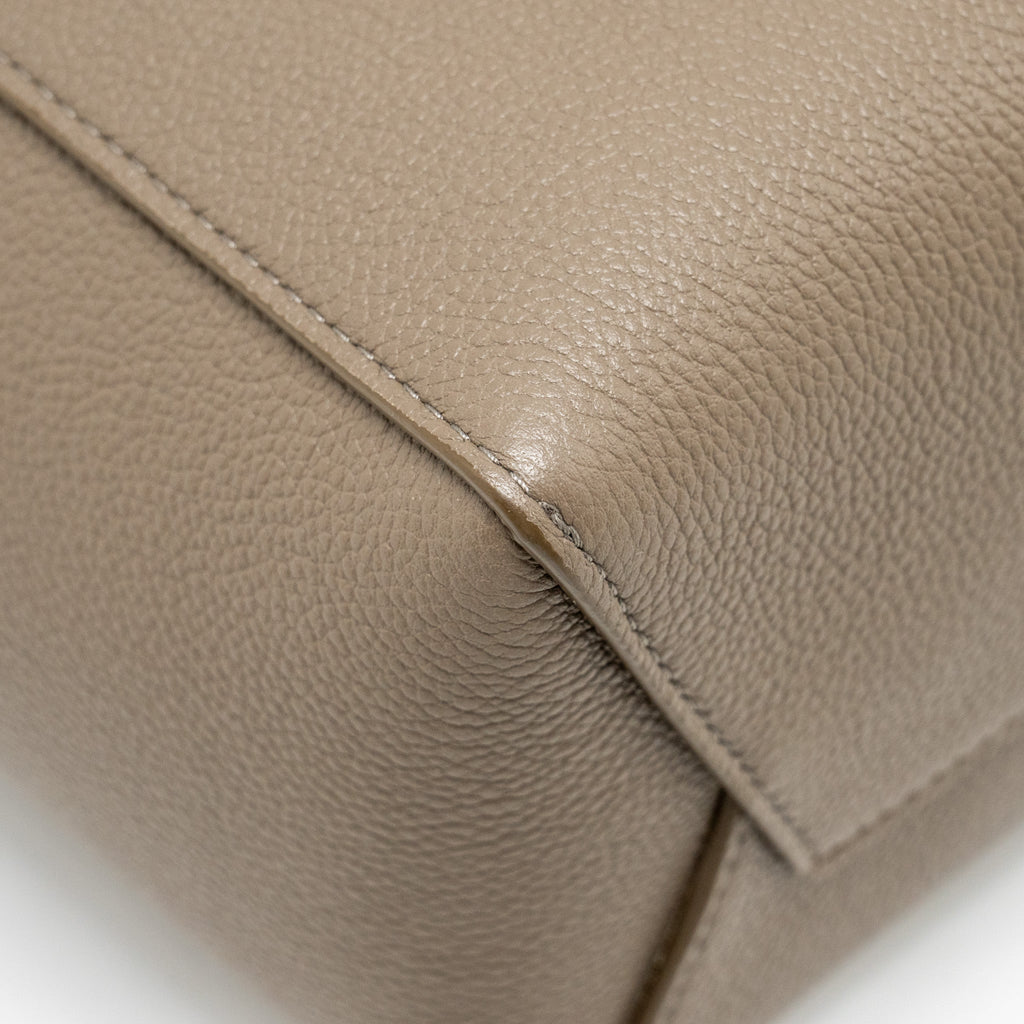 CELINE SANGLE BUCKET BAG CALFSKIN GREY GHW