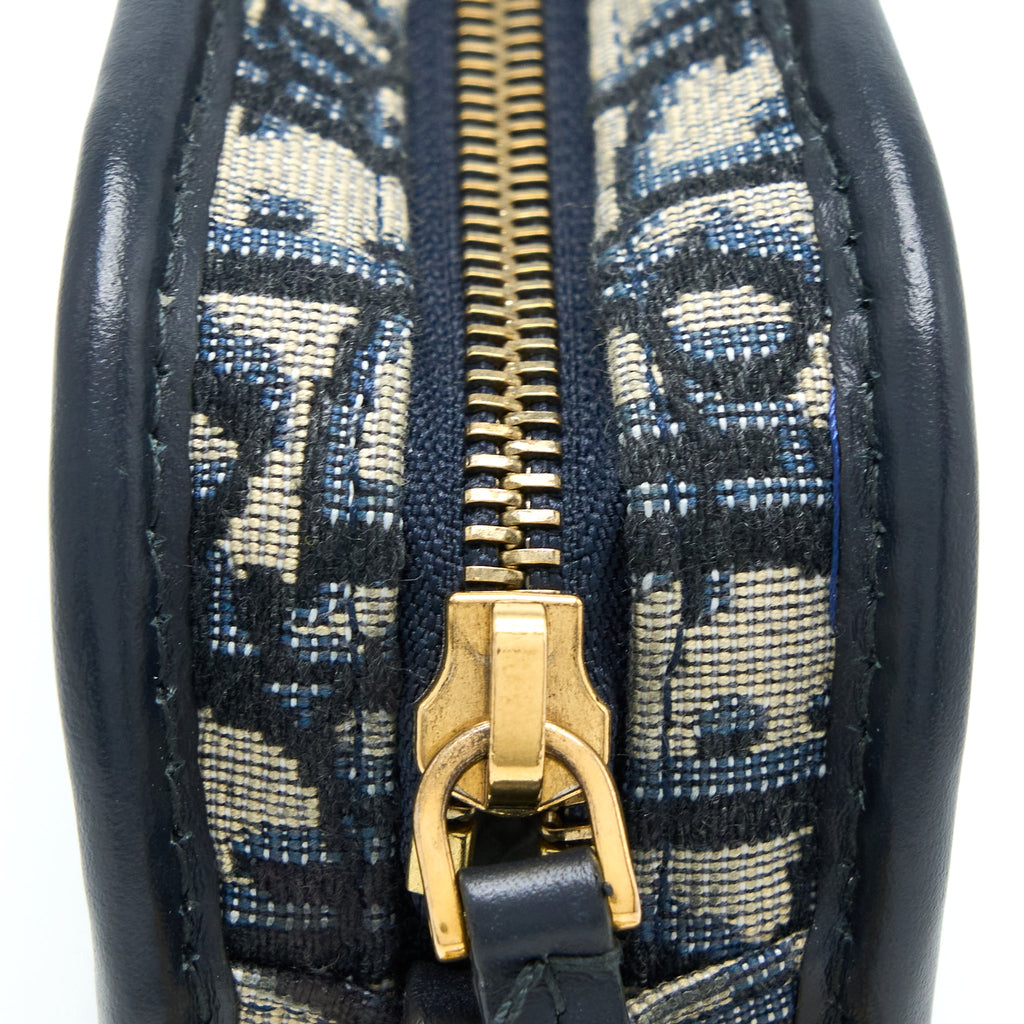 DIOR DIORQUAKE POUCH BLUE OBLIQUE CANVAS WITH AN EXTRA STRAP