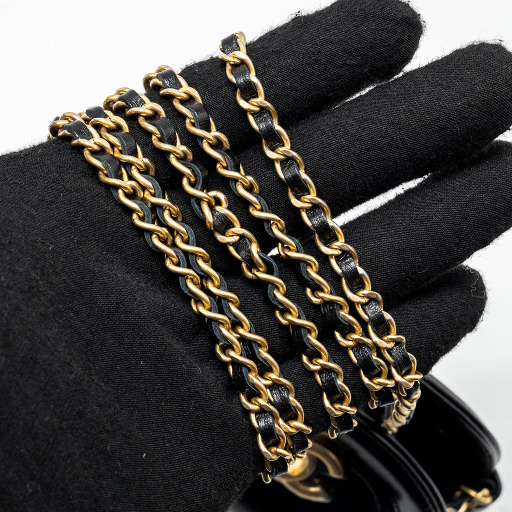 CHANEL 24P MINI NANO KELLY SHOPPER CALFSKIN BLACK GHW (MICROCHIP)