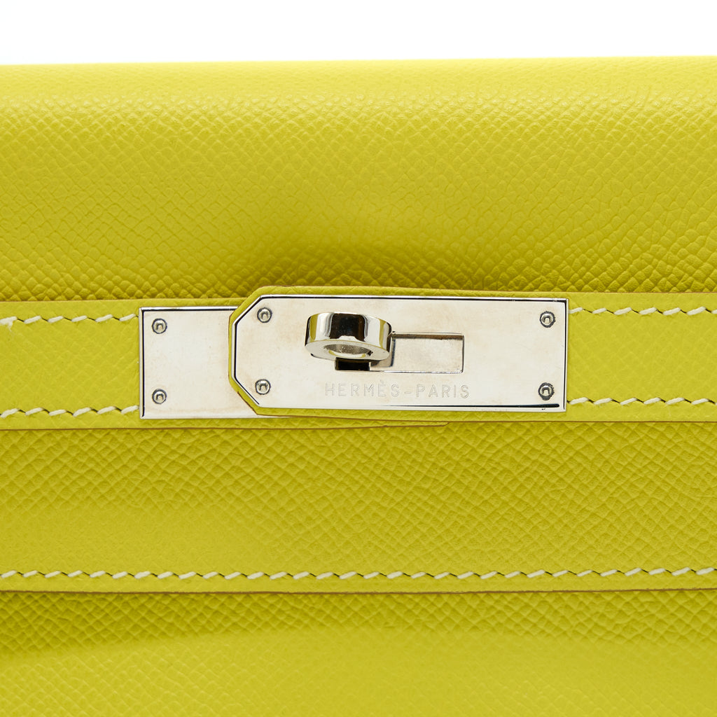 HERMES KELLY 32 EPSOM LIME/GRIS PERLE SHW