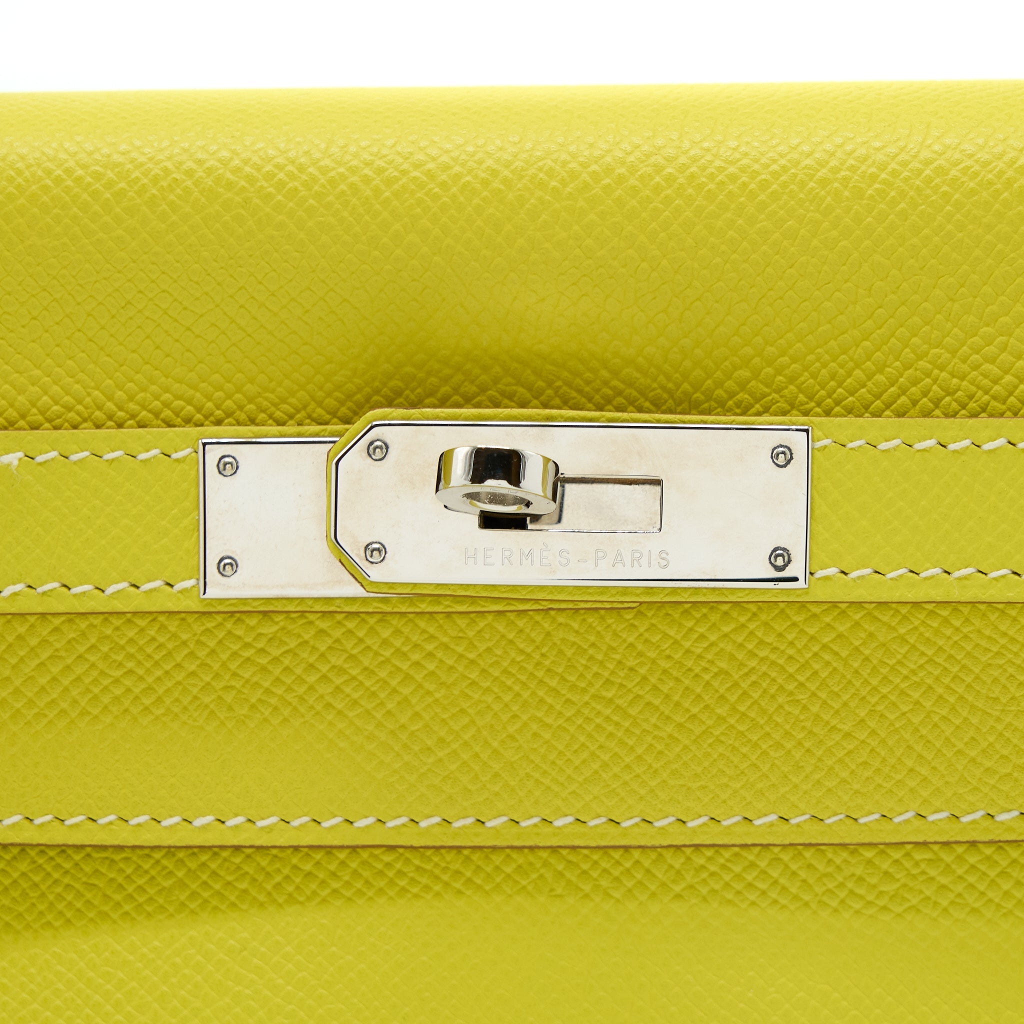 HERMES KELLY 32 EPSOM LIME/GRIS PERLE SHW