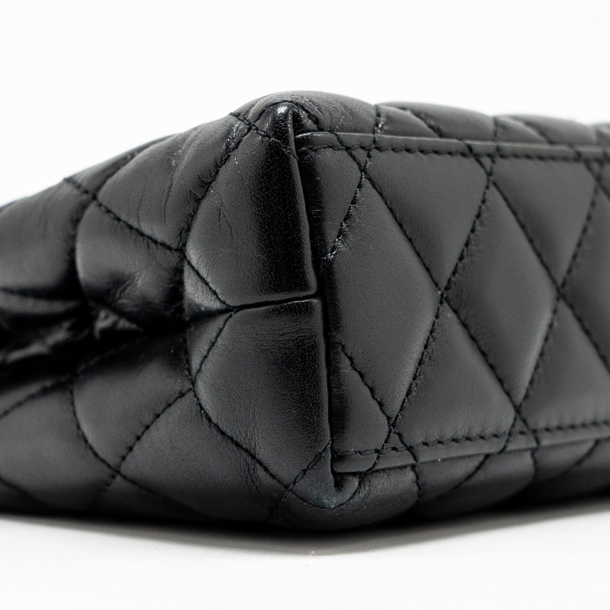 CHANEL MINI KELLY SHOPPING TOTE BAG CALFSKIN BLACK GHW (MICROCHIP)
