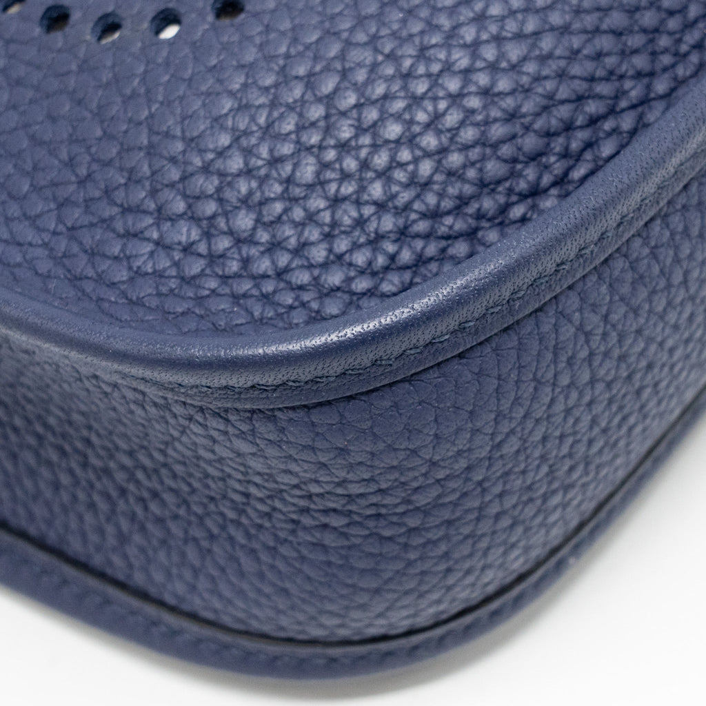 HERMES MINI EVELYNE CLEMENCE BLUE GHW