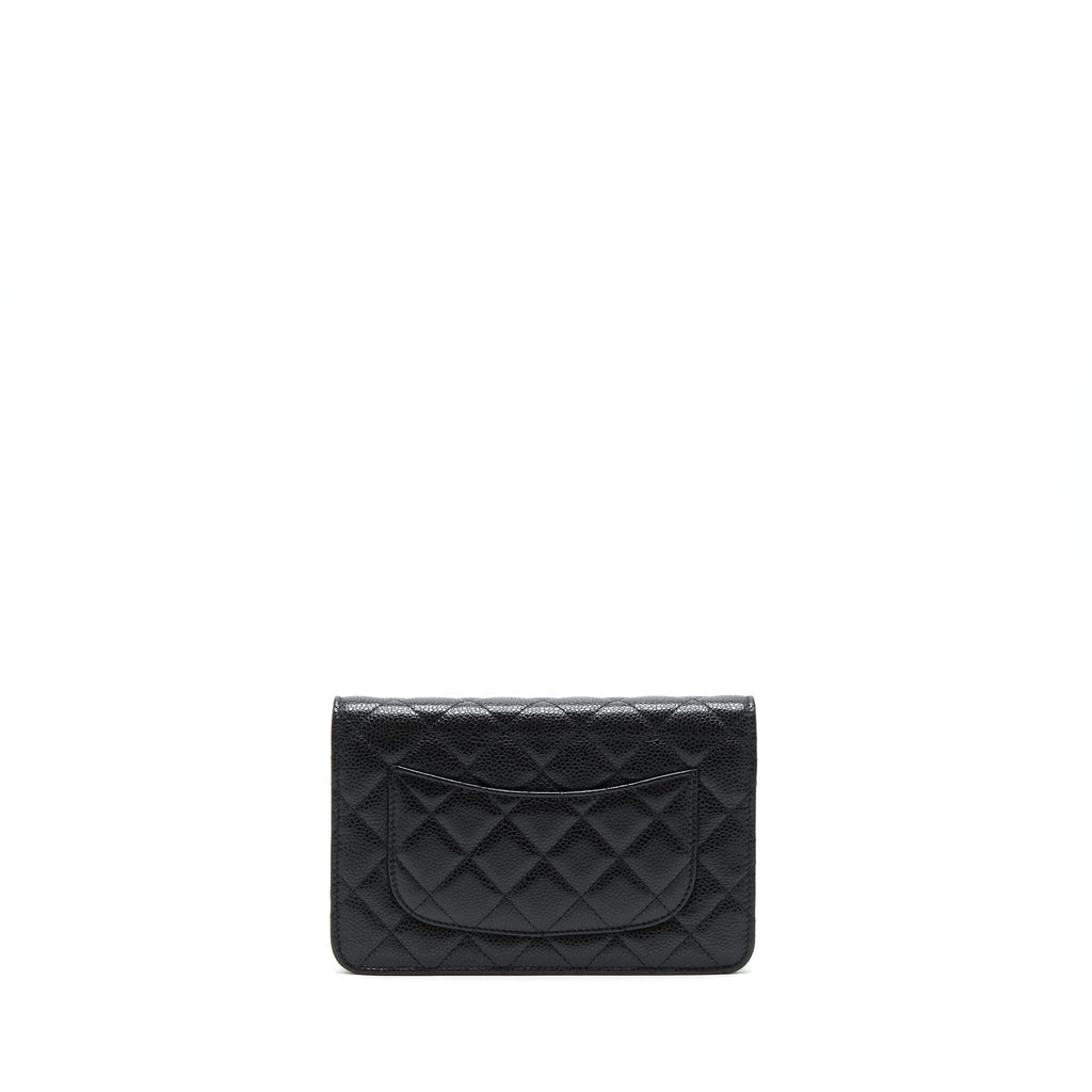CHANEL WALLET ON CHAIN CAVIAR BLACK GHW