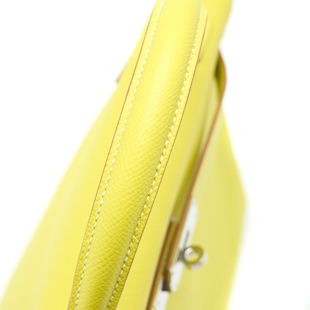 HERMES KELLY 32 EPSOM LIME/GRIS PERLE SHW