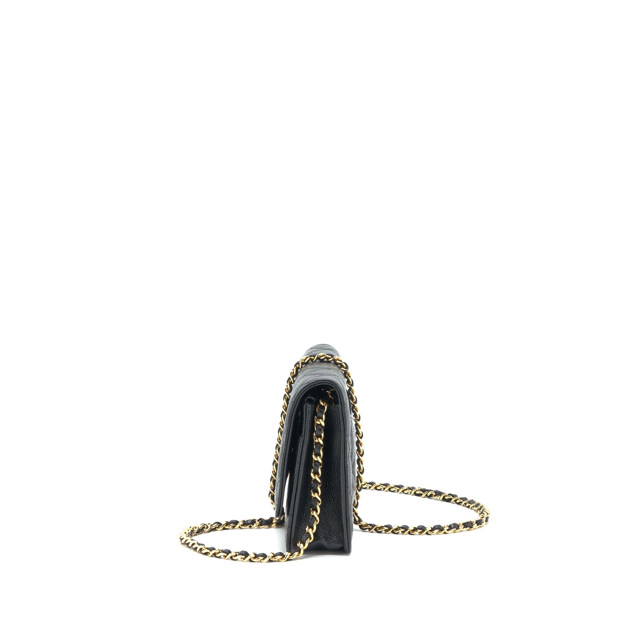 CHANEL WALLET ON CHAIN CAVIAR BLACK GHW