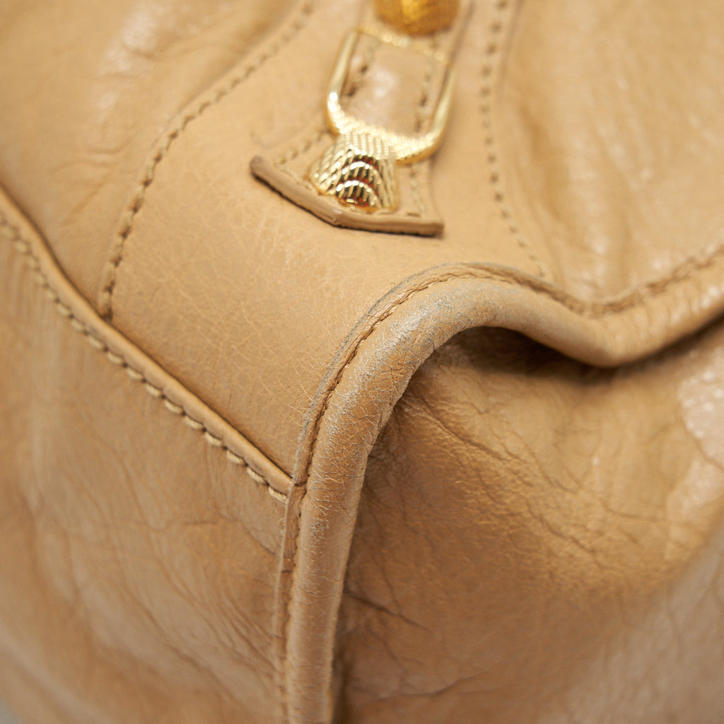 BALENCIAGA GIANT CITY BAG BEIGE GHW