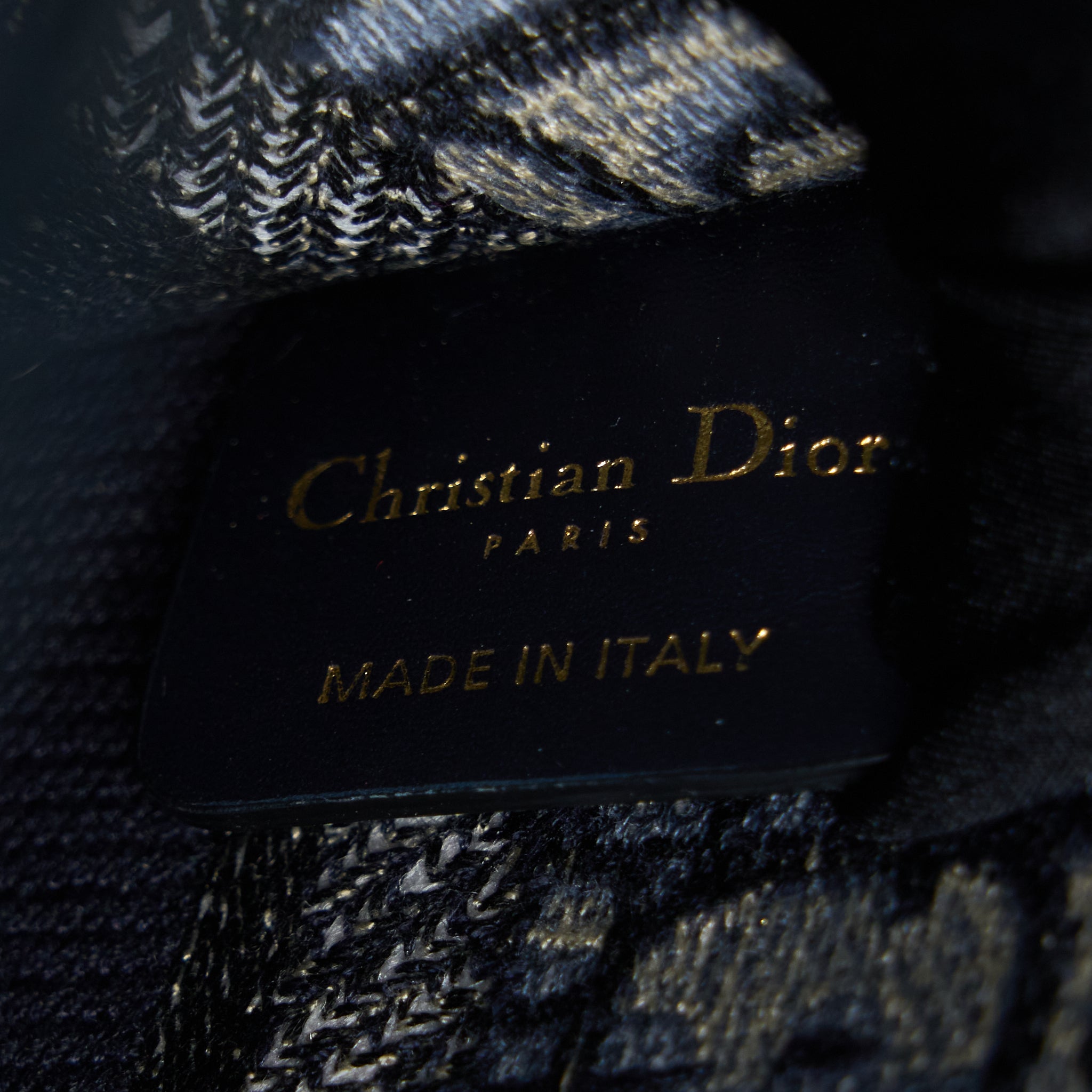 DIOR MINI BOOK TOTE BLUE OBLIQUE EMBRIODERY