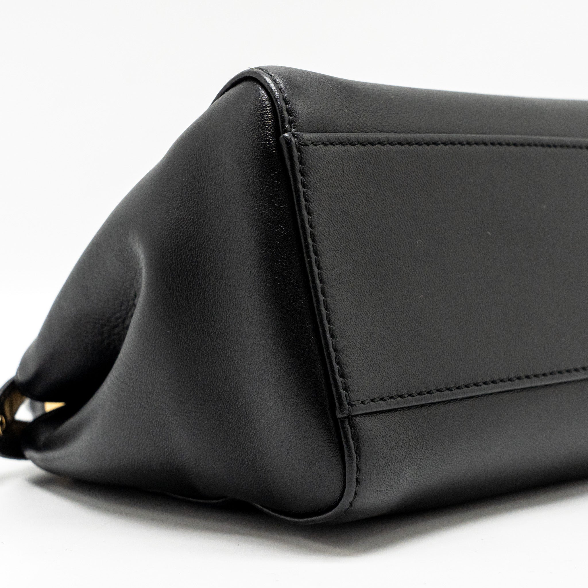FENDI MINI PEEKABOO LAMBSKIN BLACK GHW