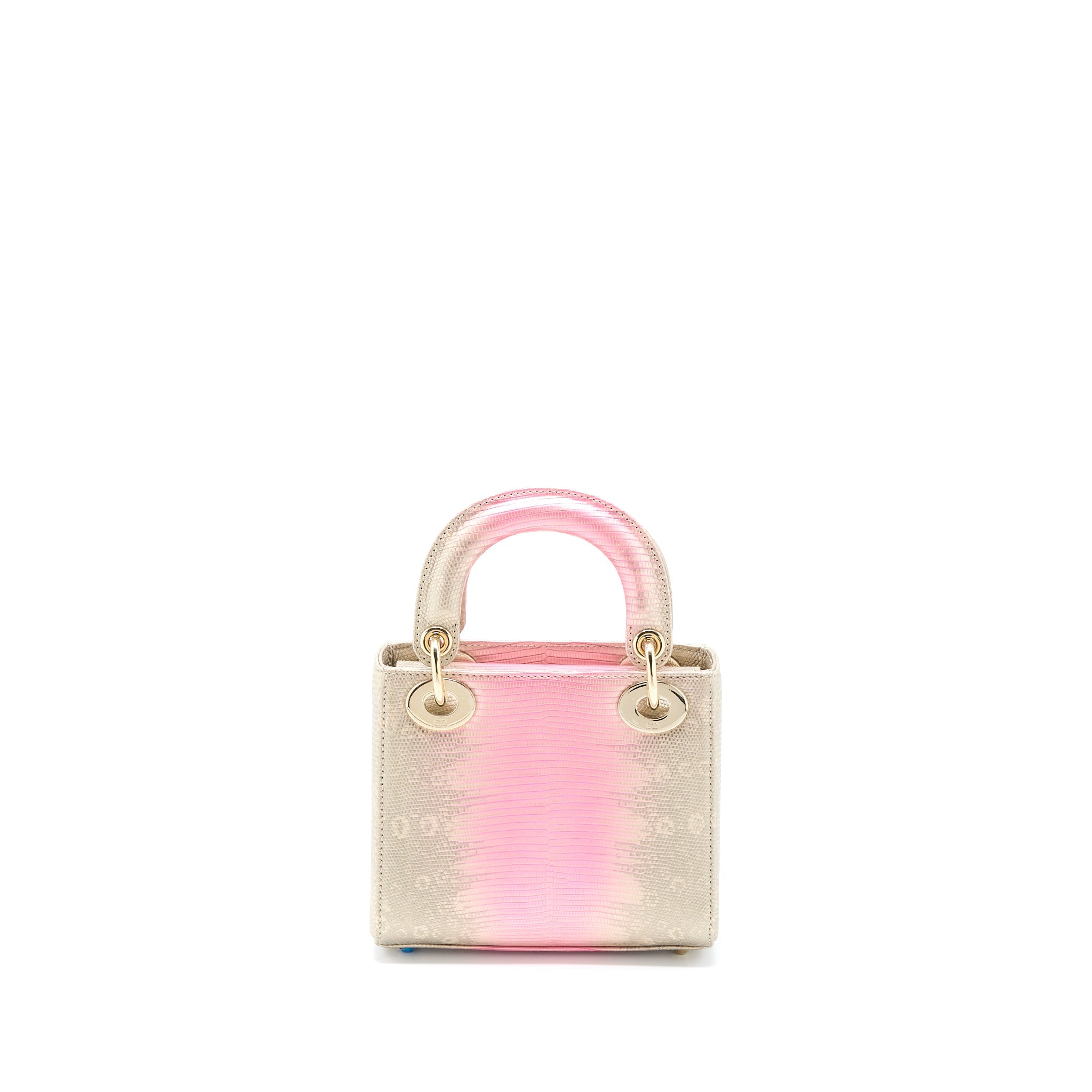 DIOR MINI LADY DIOR LIZARD PINK MULTICOLOUR LGHW