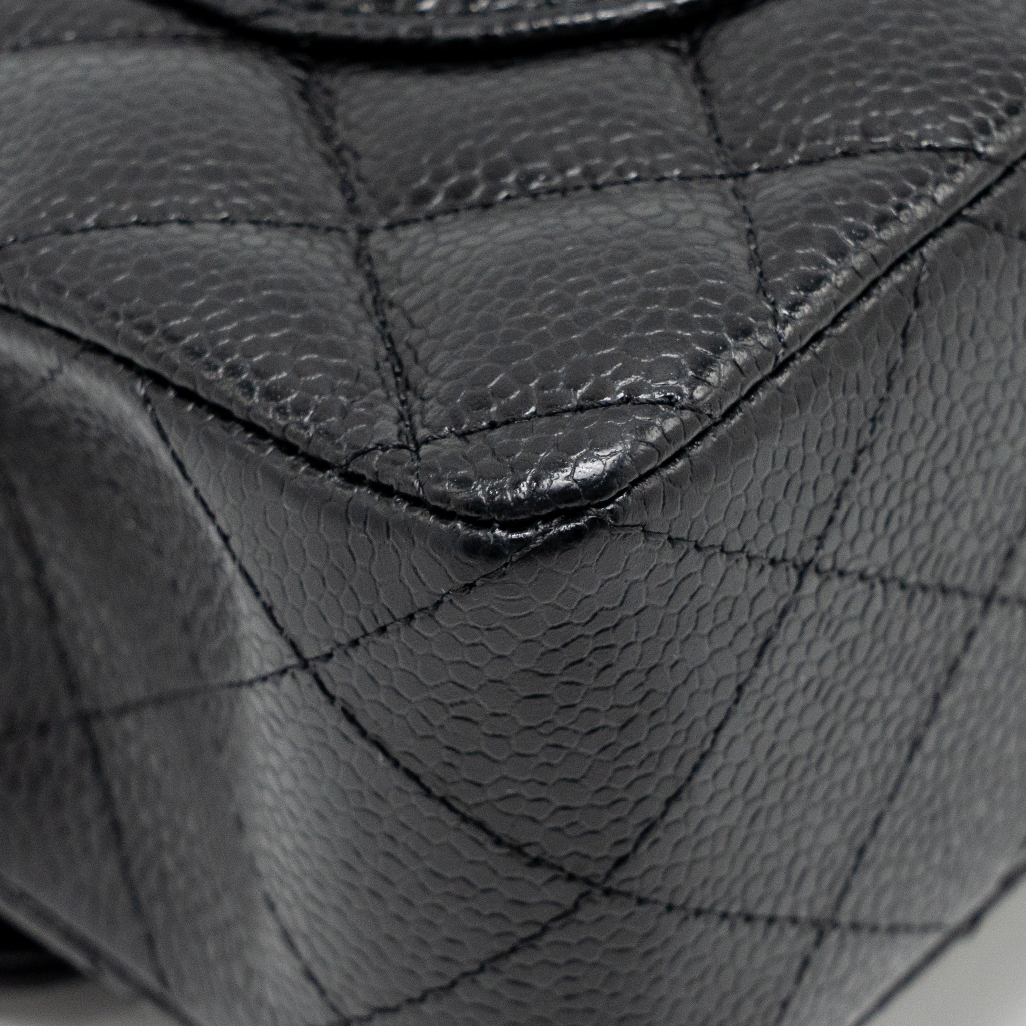 CHANEL SMALL CLASSIC DOUBLE FLAP BAG CAVIAR BLACK GHW (MICROCHIP)
