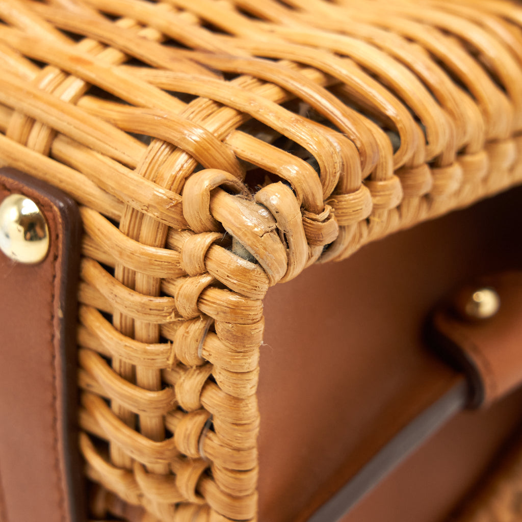SALVATORE FERRAGAMO VINTAGE BAMBOO TOP HANDLE BAG