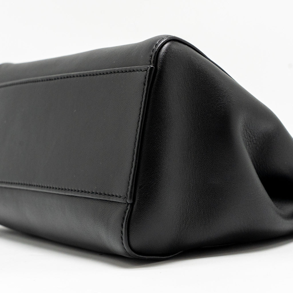 FENDI MINI PEEKABOO LAMBSKIN BLACK GHW