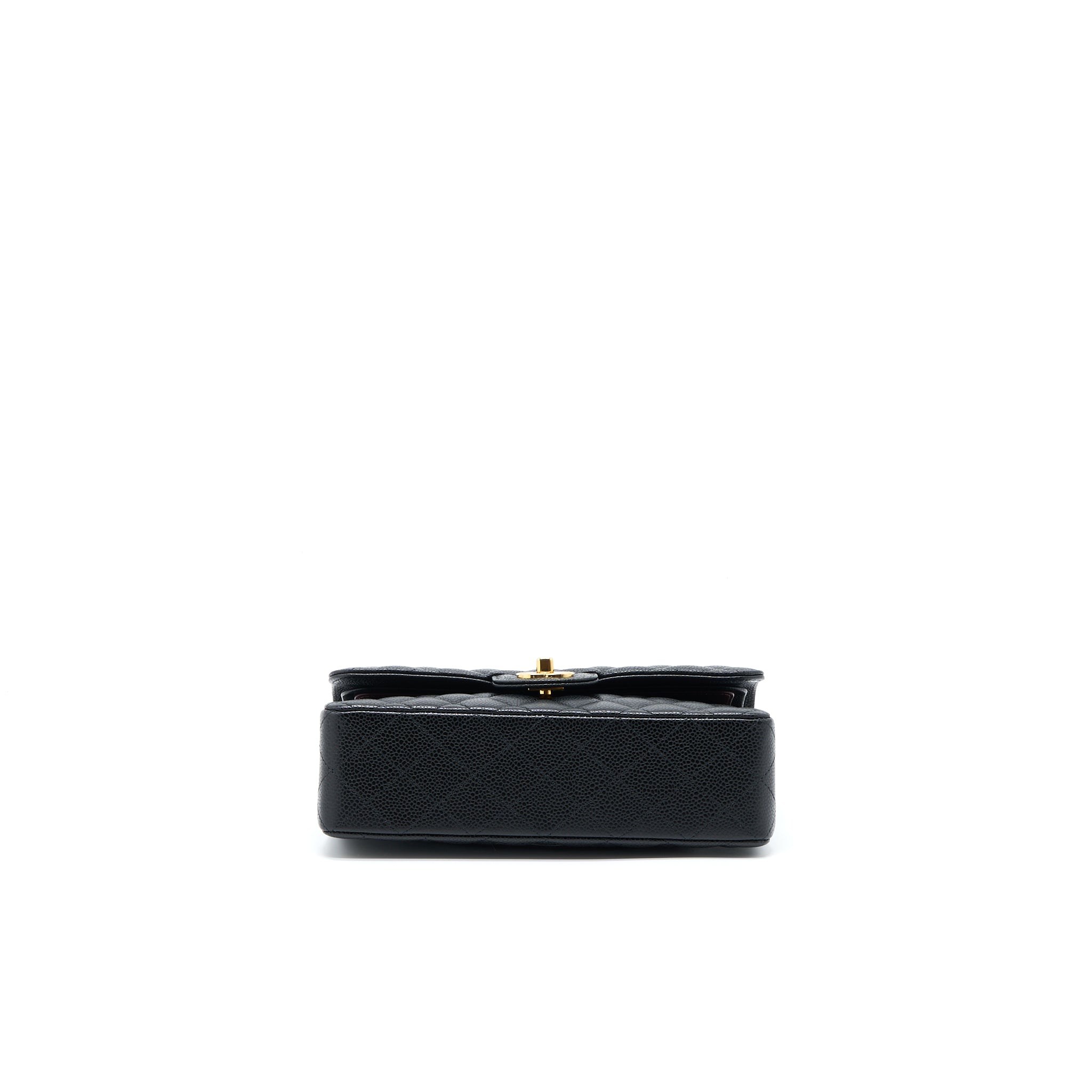 CHANEL SMALL CLASSIC FLAP BAG CAVIAR BLACK GHW (MICROCHIP)