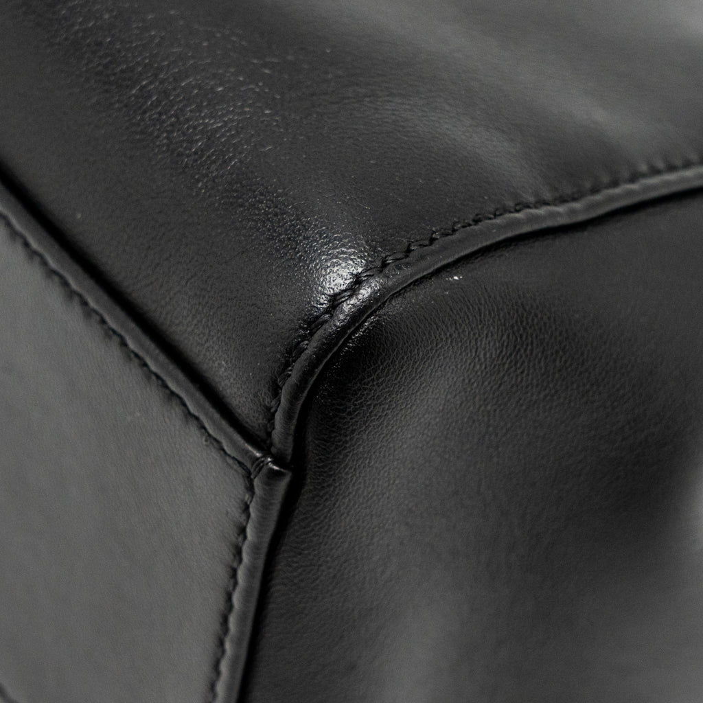 FENDI MINI PEEKABOO LAMBSKIN BLACK GHW