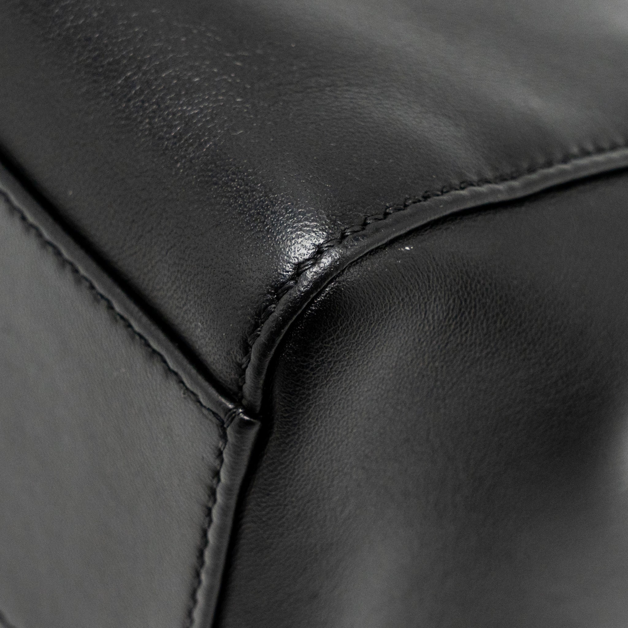 FENDI MINI PEEKABOO LAMBSKIN BLACK GHW