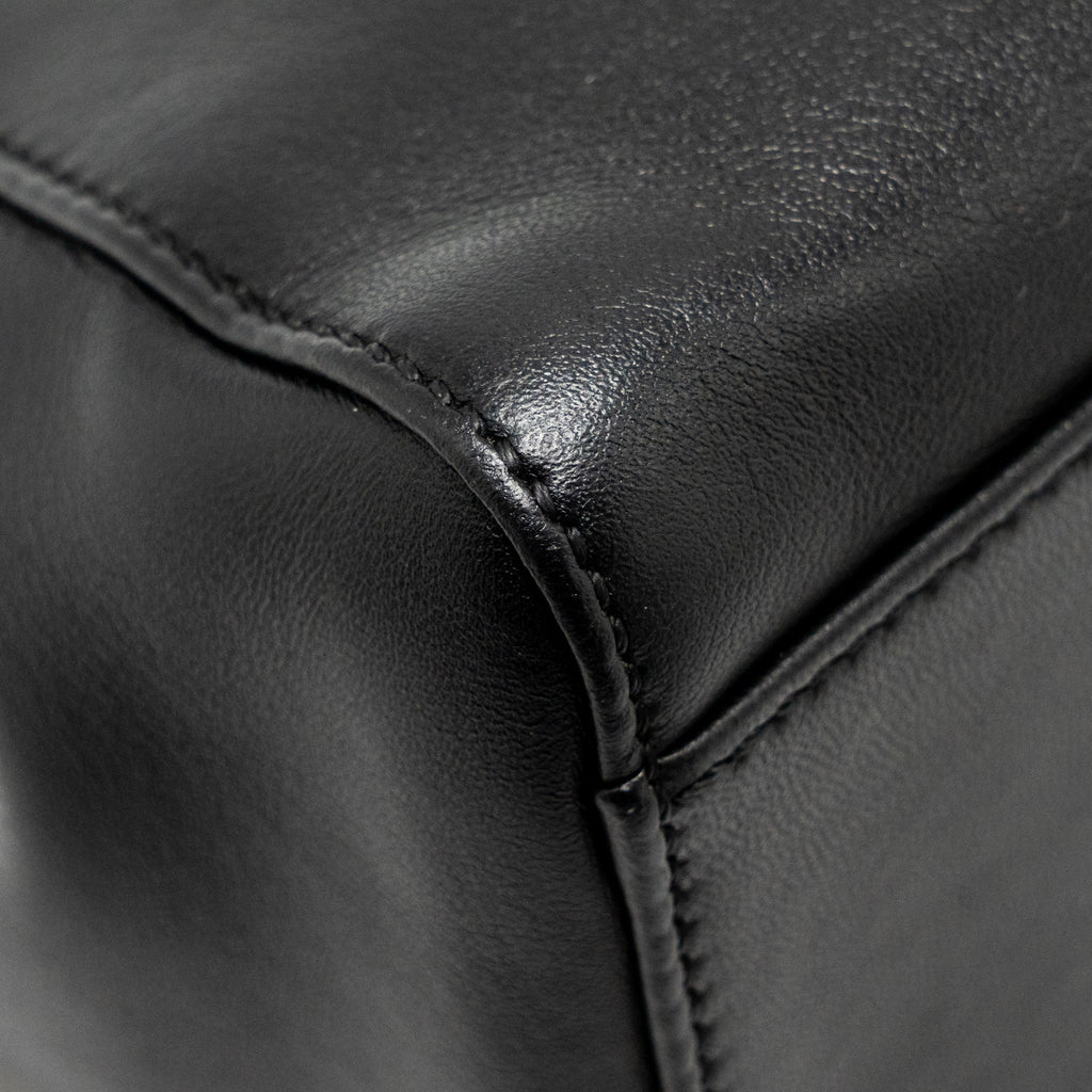 FENDI MINI PEEKABOO LAMBSKIN BLACK GHW