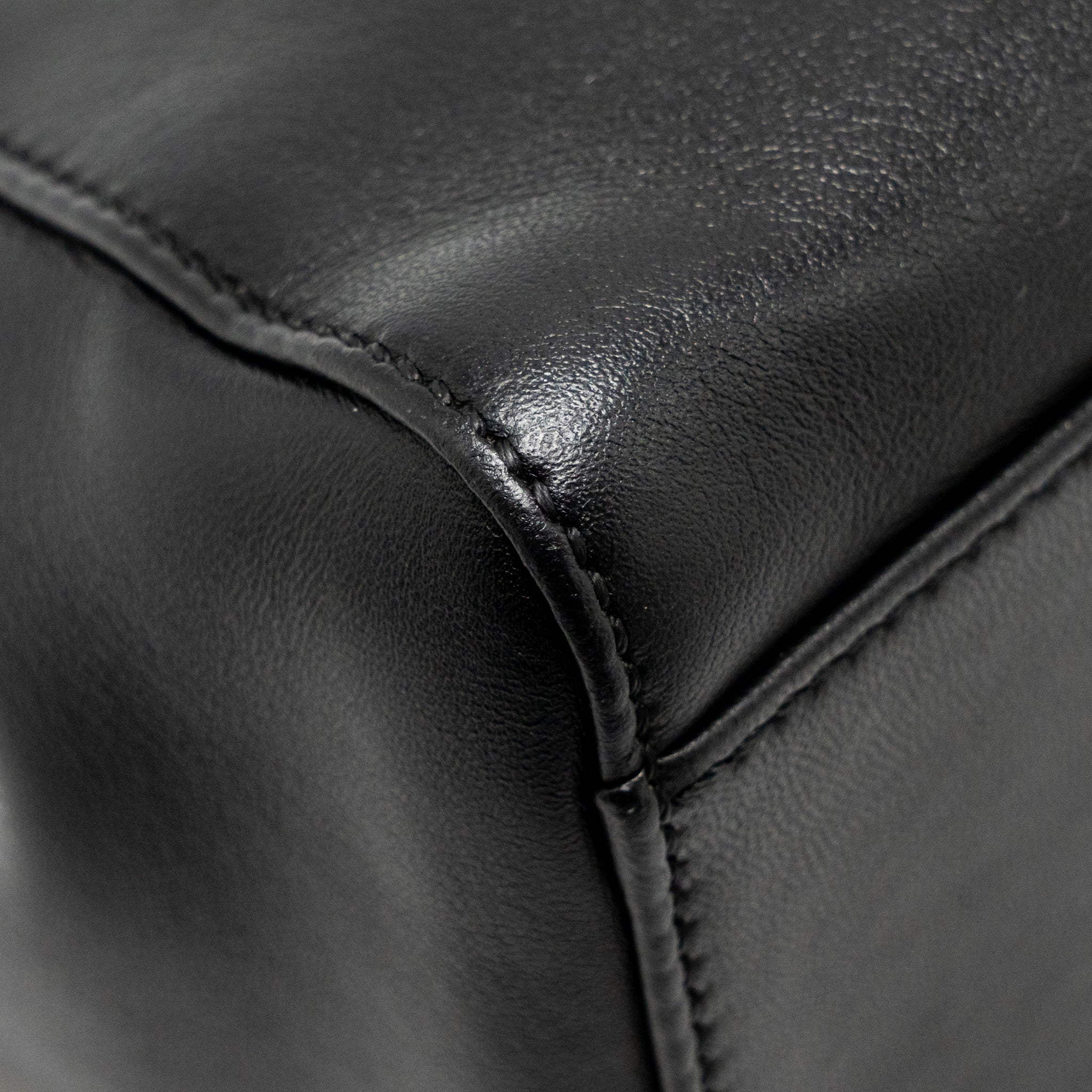 FENDI MINI PEEKABOO LAMBSKIN BLACK GHW