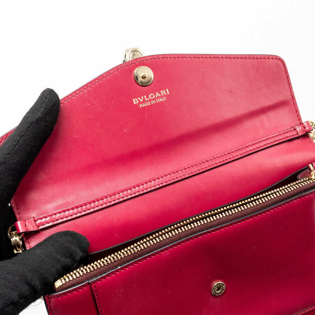 BVLGARI SERPENTI FOREVER CHAIN BAG CALFSKIN PINK LGHW