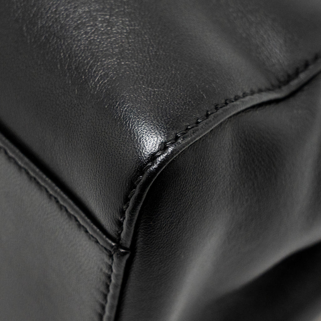 FENDI MINI PEEKABOO LAMBSKIN BLACK GHW