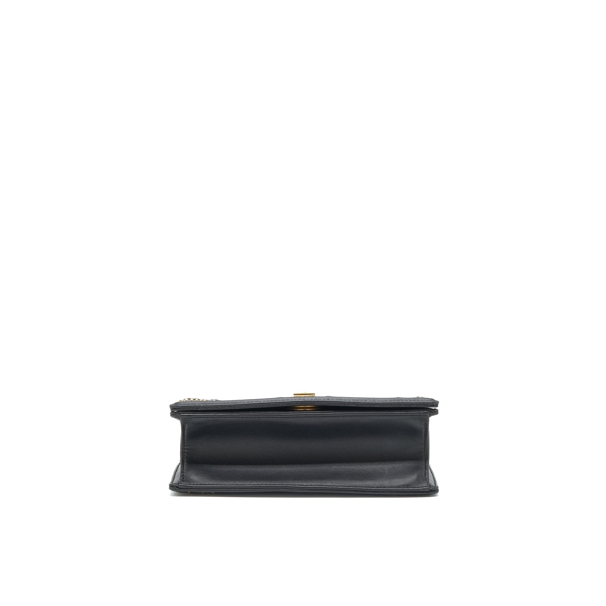 DIOR SMALL STUDDED DIORAMA BLACK GHW
