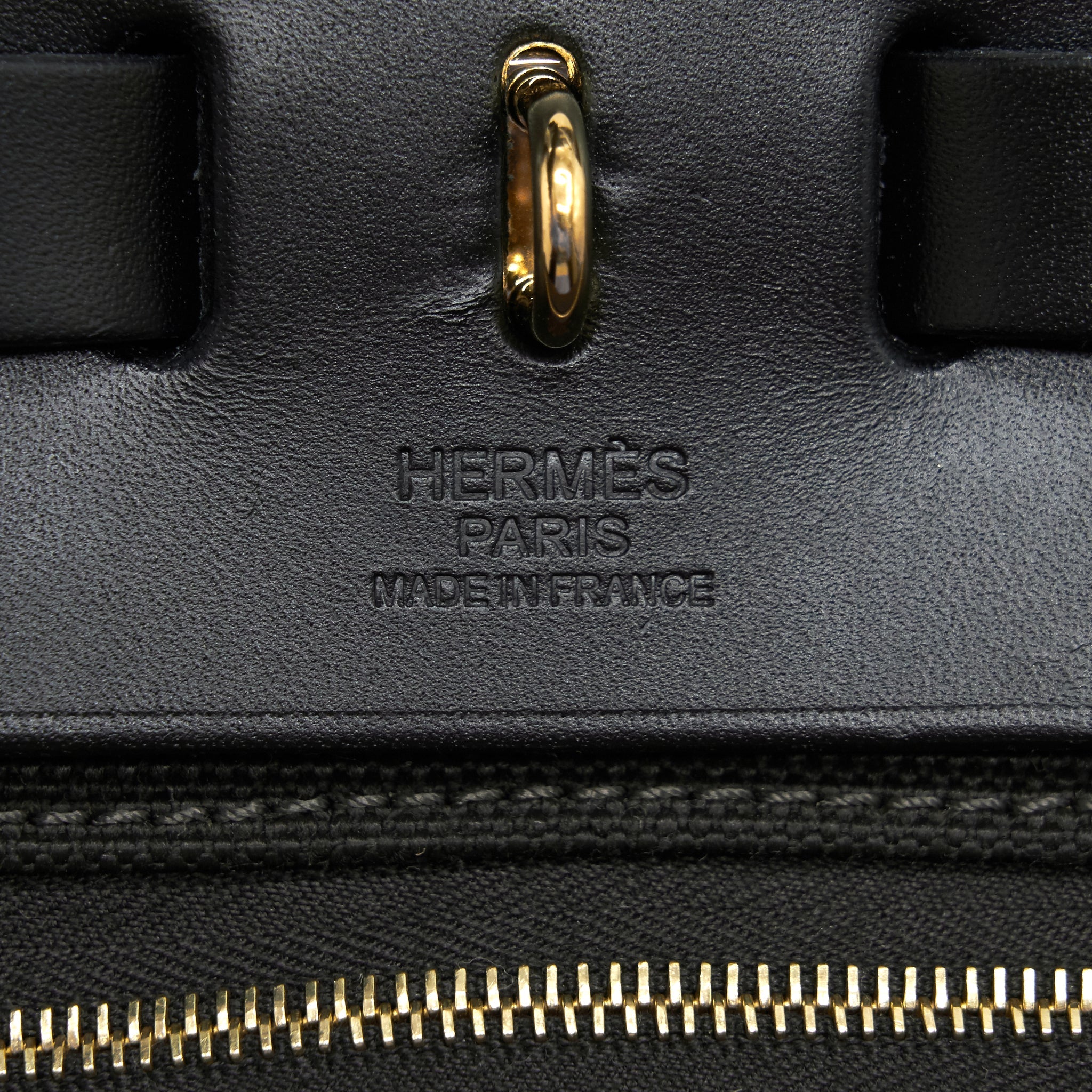 HERMES HERBAG ZIP 31 RETOURNE BAG WITH EBENE/ BLACK COLOR GHW