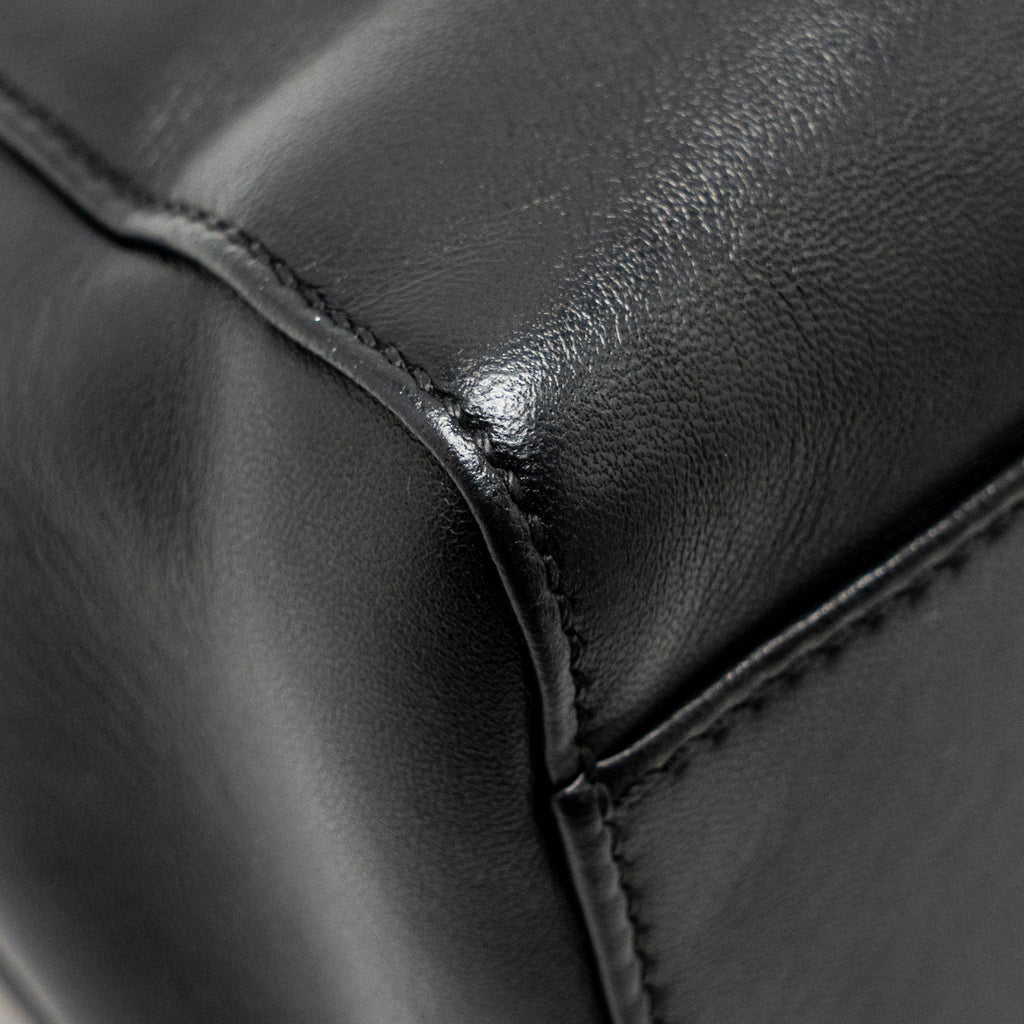 FENDI MINI PEEKABOO LAMBSKIN BLACK GHW