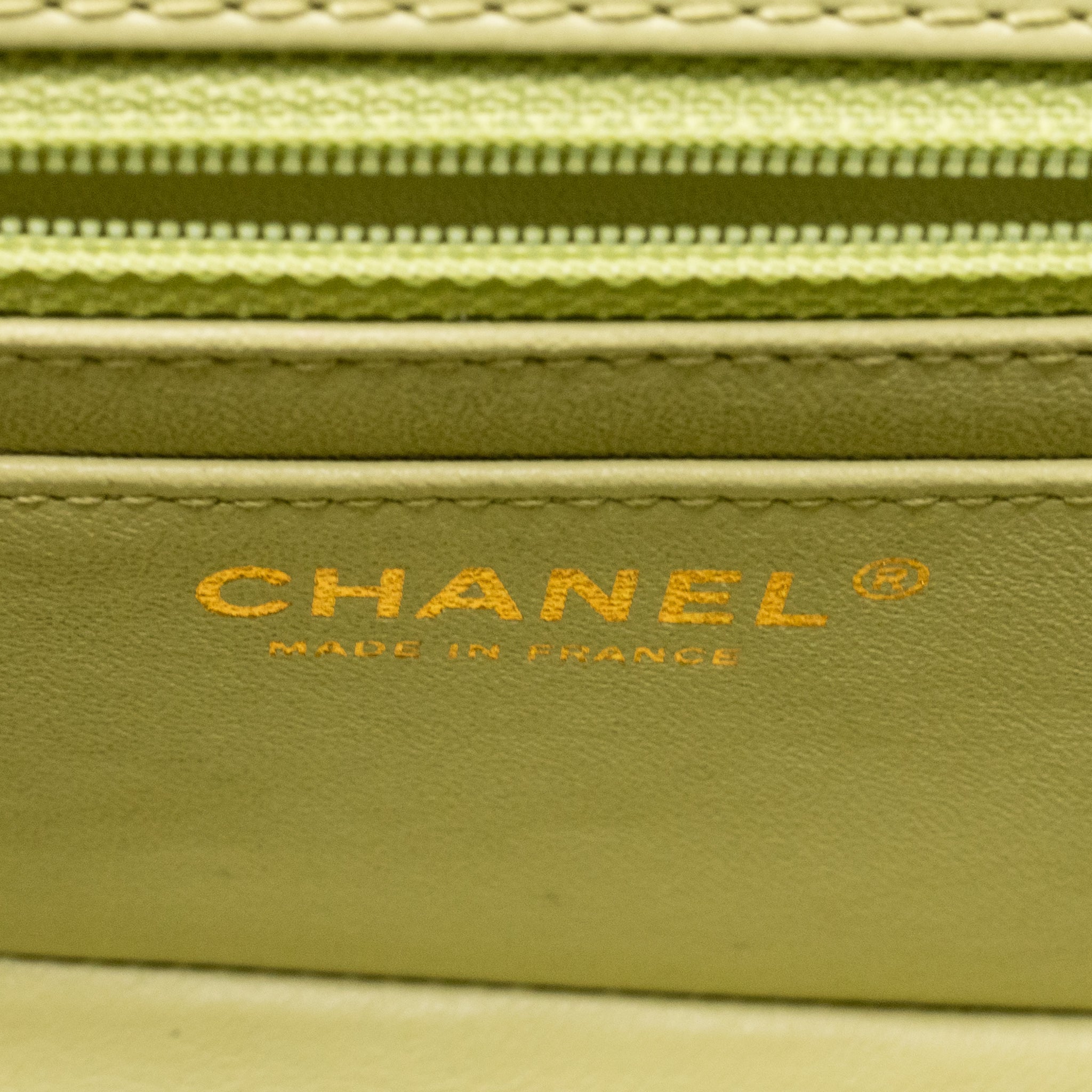 CHANEL MINI 2.55 REISSUE AGED CALFSKIN GREEN GHW