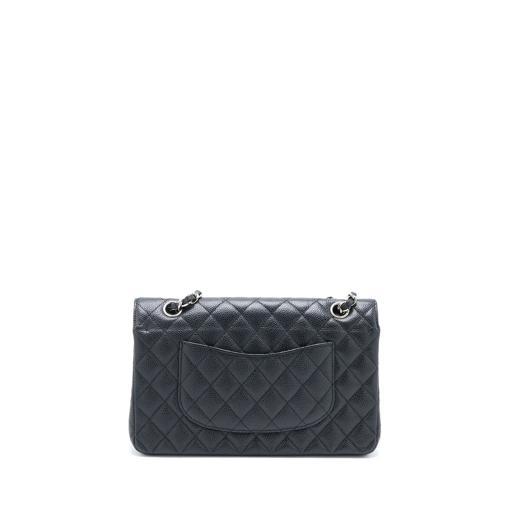 CHANEL MEDIUM CLASSIC FLAP BAG CAVIAR BLACK SHW