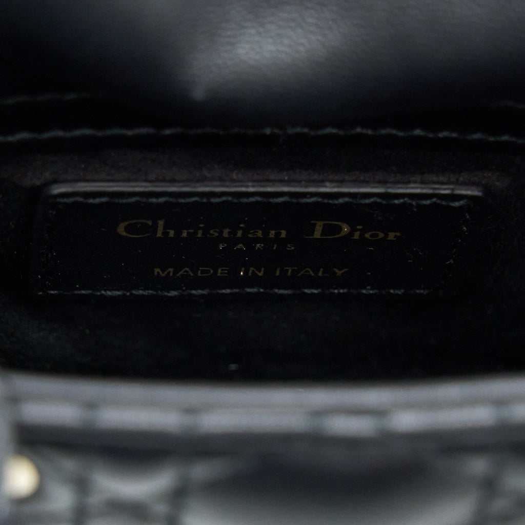 DIOR MICRO LADY DIOR LAMBSKIN BLACK GHW