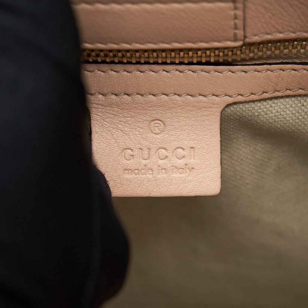 GUCCI PYTHON LEATHER BAMBOO HANDLE DIANA TOTE BAG