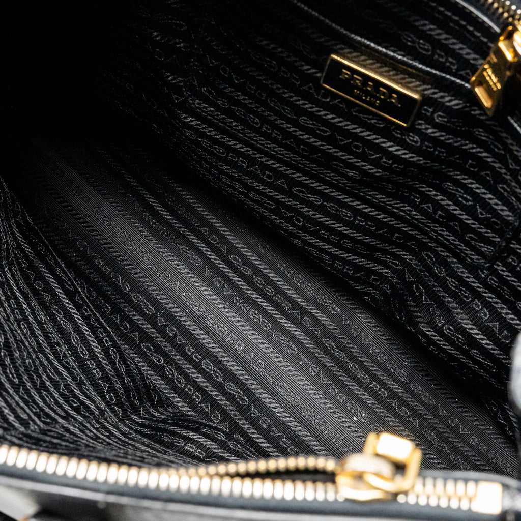 PRADA SAFFIANO TOTE BAG CALFSKIN BLACK GHW