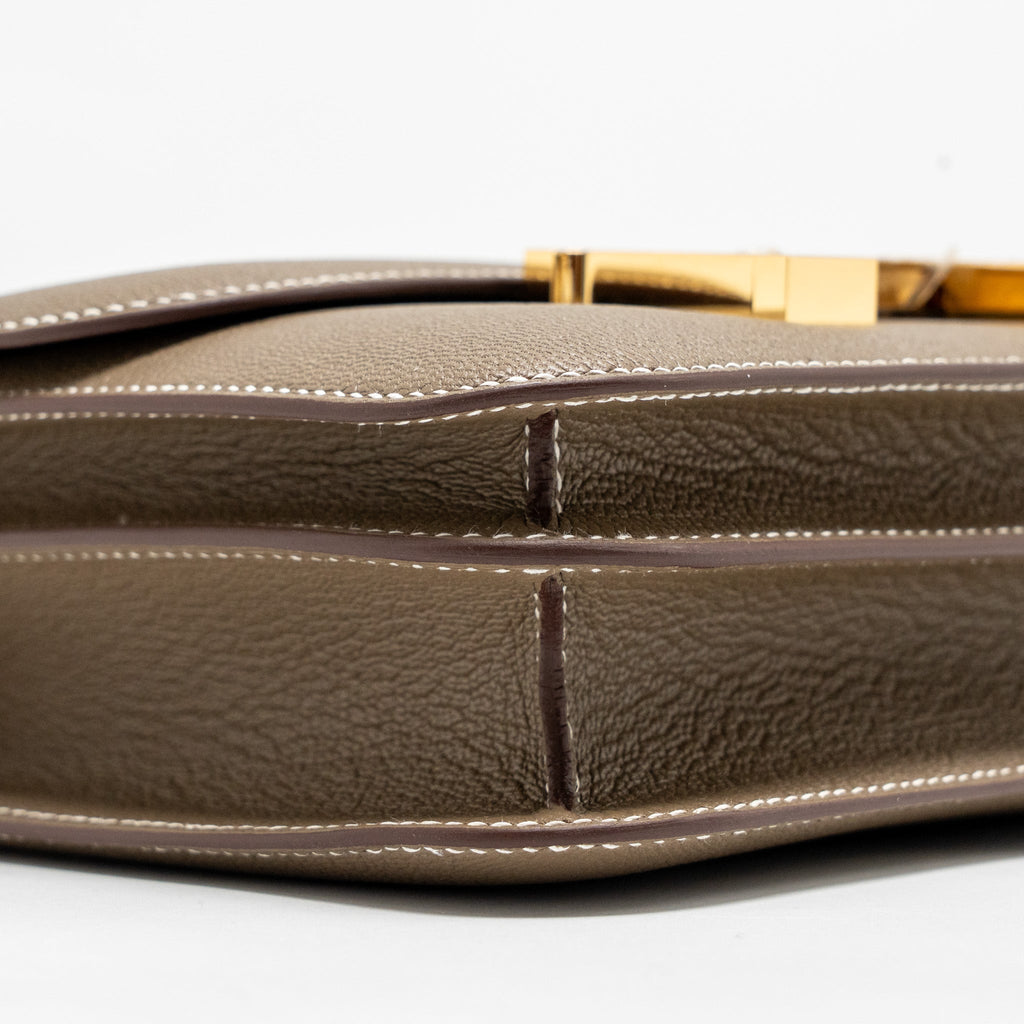 HERMES MINI CONSTANCE CHÈVRE MYSORE ETOUPE GHW