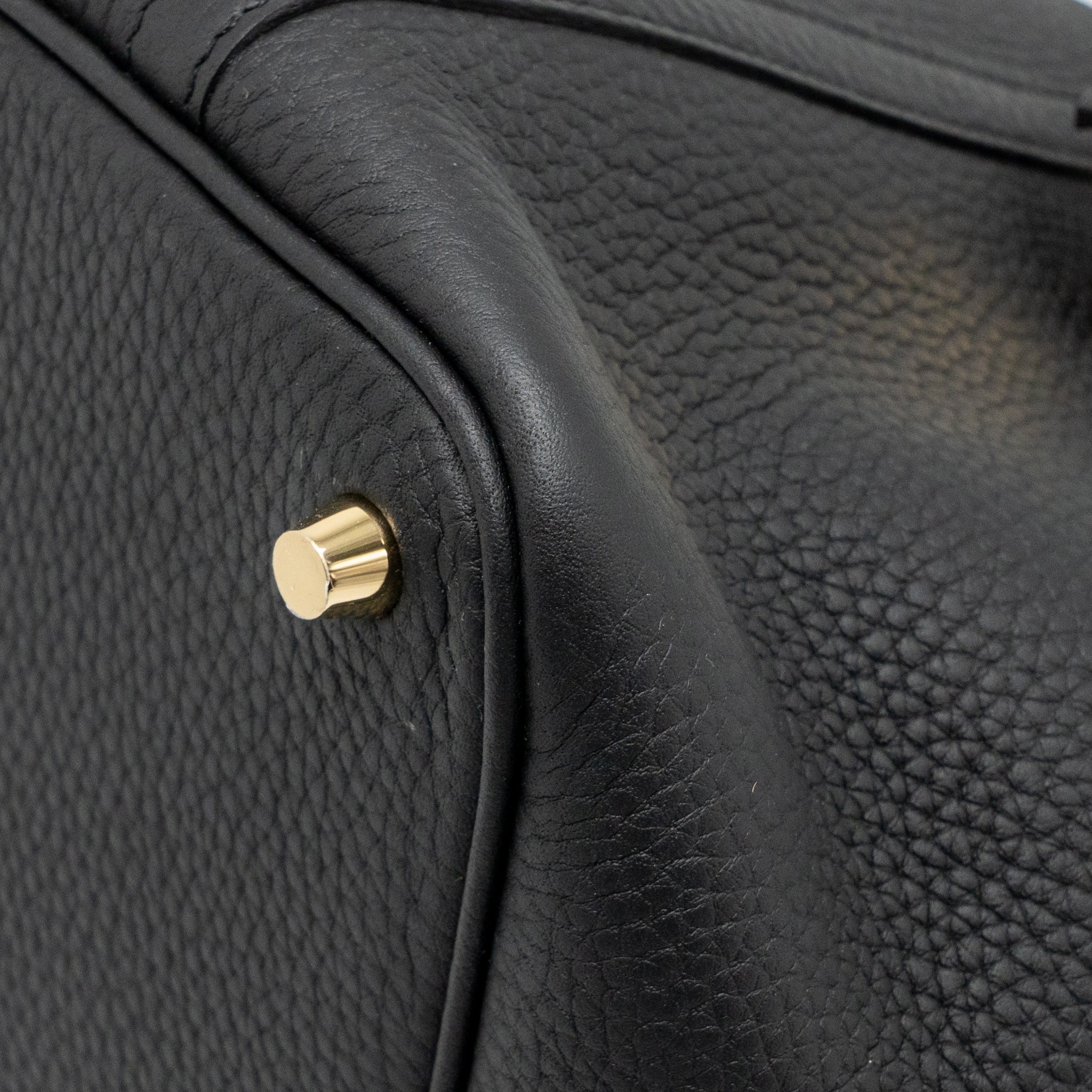 HERMES PICOTIN 18 TOUCH LOCK BAG CLEMENCE/ALLIGATOR MISSISSIPPIENSIS MAT BLACK GHW