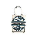DIOR VERTICAL BOOK TOTE LUCKY STAR EMBROIDERY WHITE/MULTICOLOUR