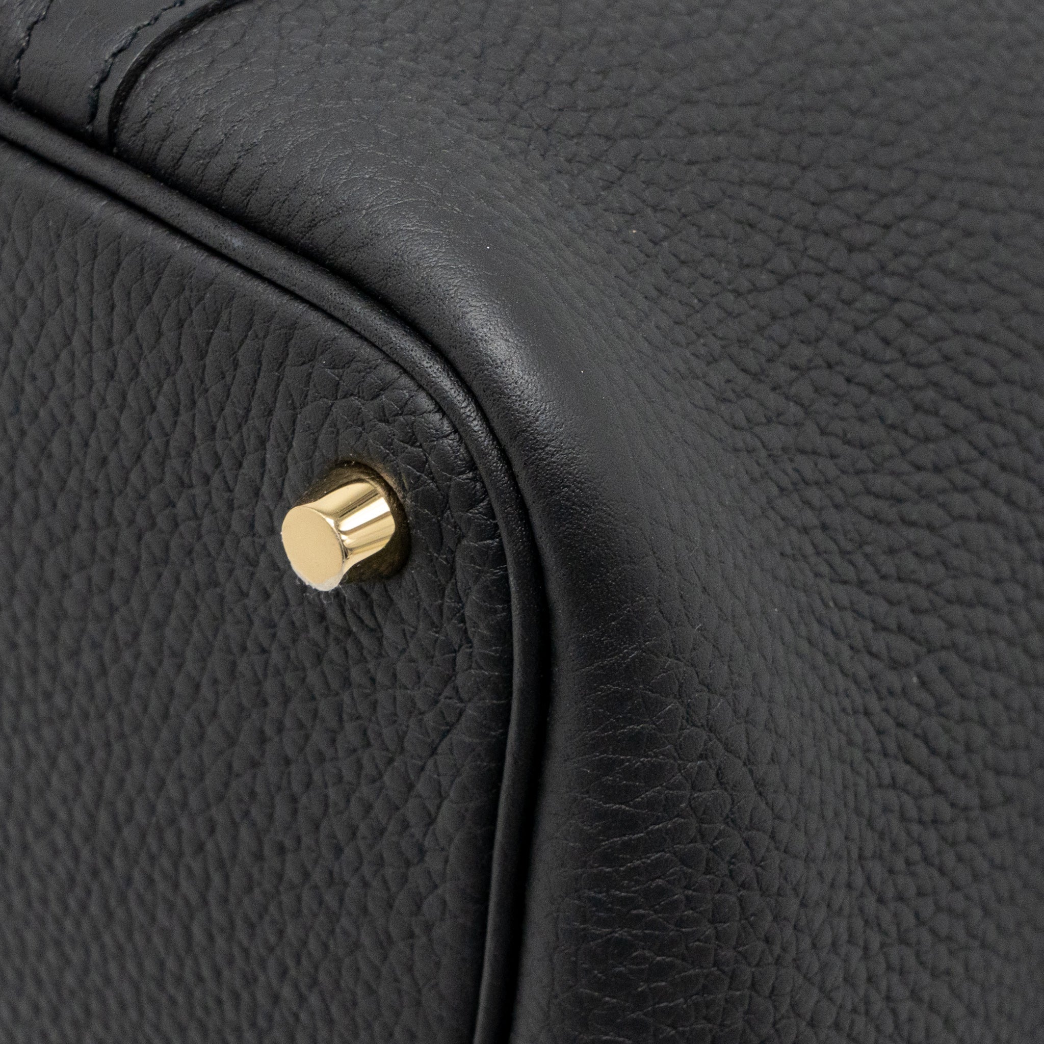 HERMES PICOTIN 18 TOUCH LOCK BAG CLEMENCE/ALLIGATOR MISSISSIPPIENSIS MAT BLACK GHW