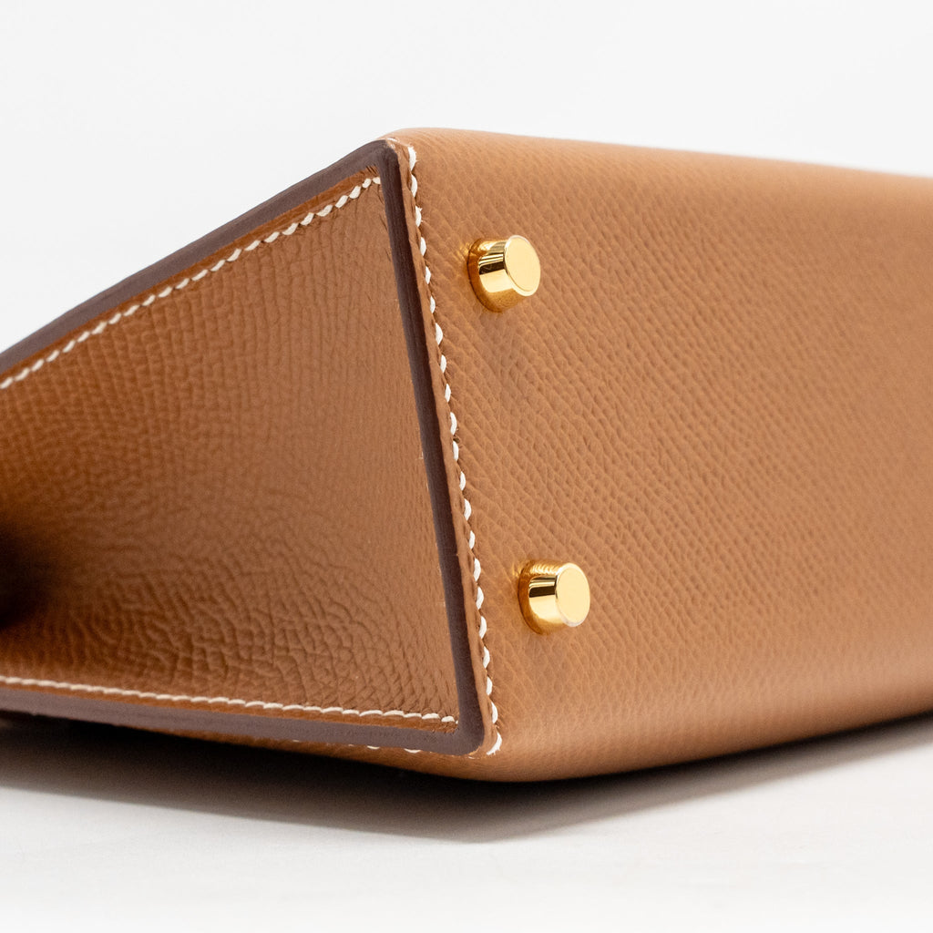 HERMES MINI KELLY II EPSOM GOLD GHW