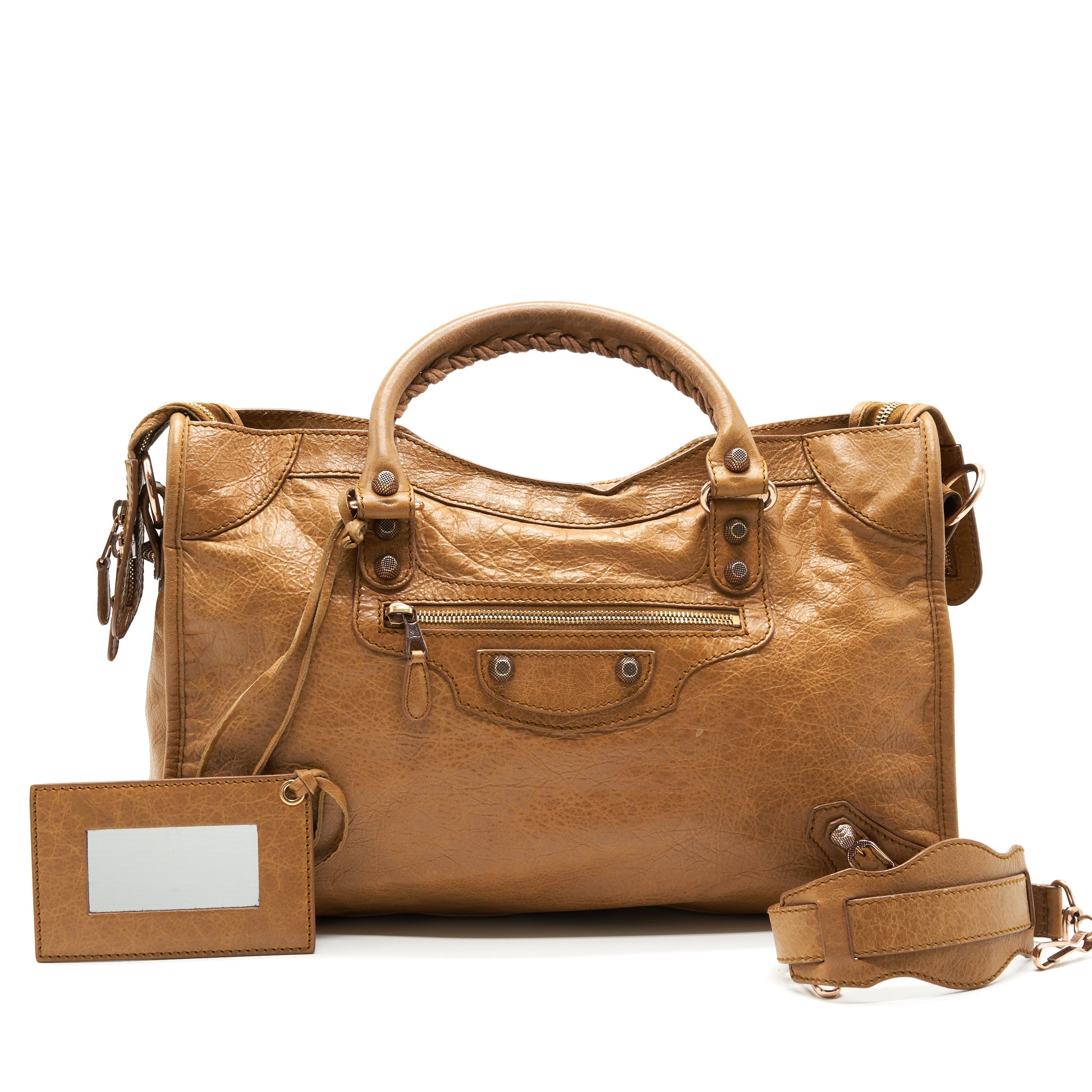 BALENCIANGA GIANT CITY BAG LIGHT CARAMEL