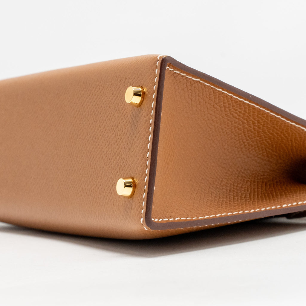 HERMES MINI KELLY II EPSOM GOLD GHW
