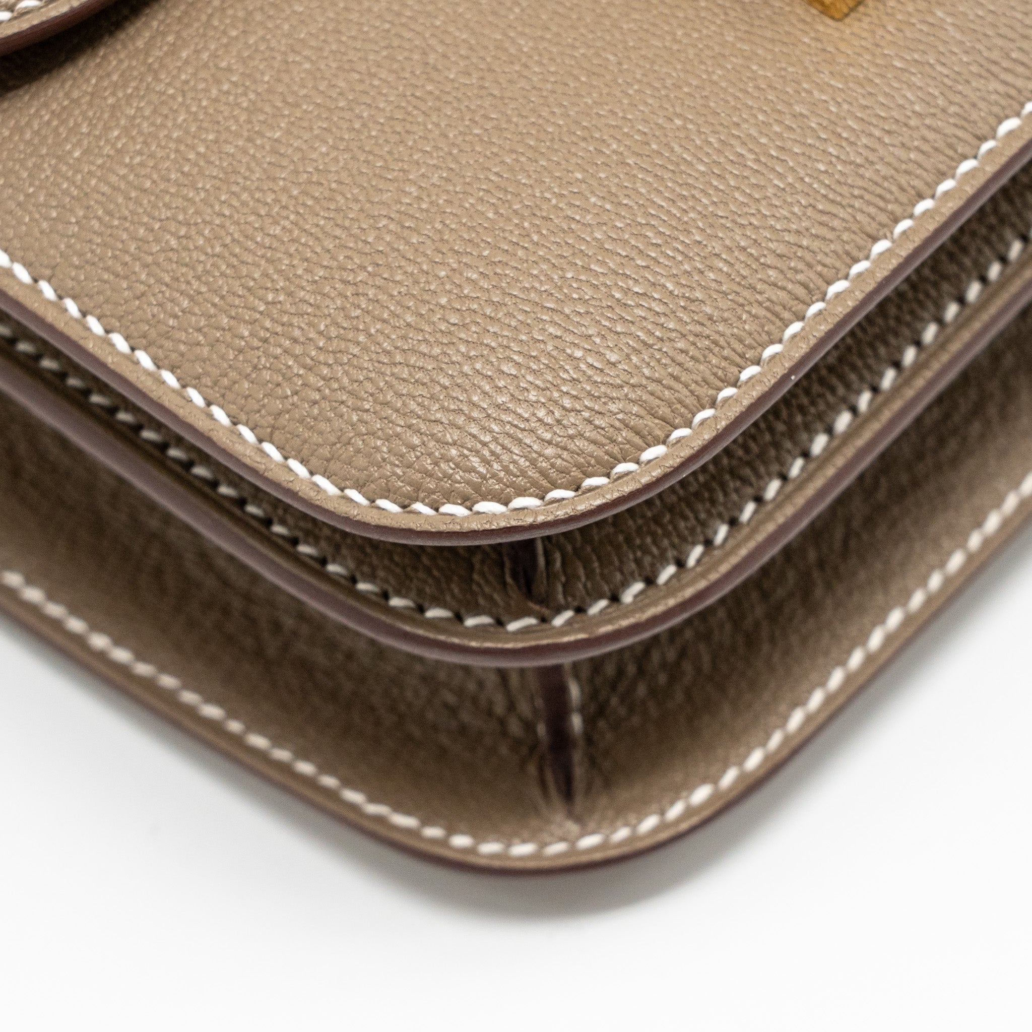 HERMES MINI CONSTANCE CHÈVRE MYSORE ETOUPE GHW