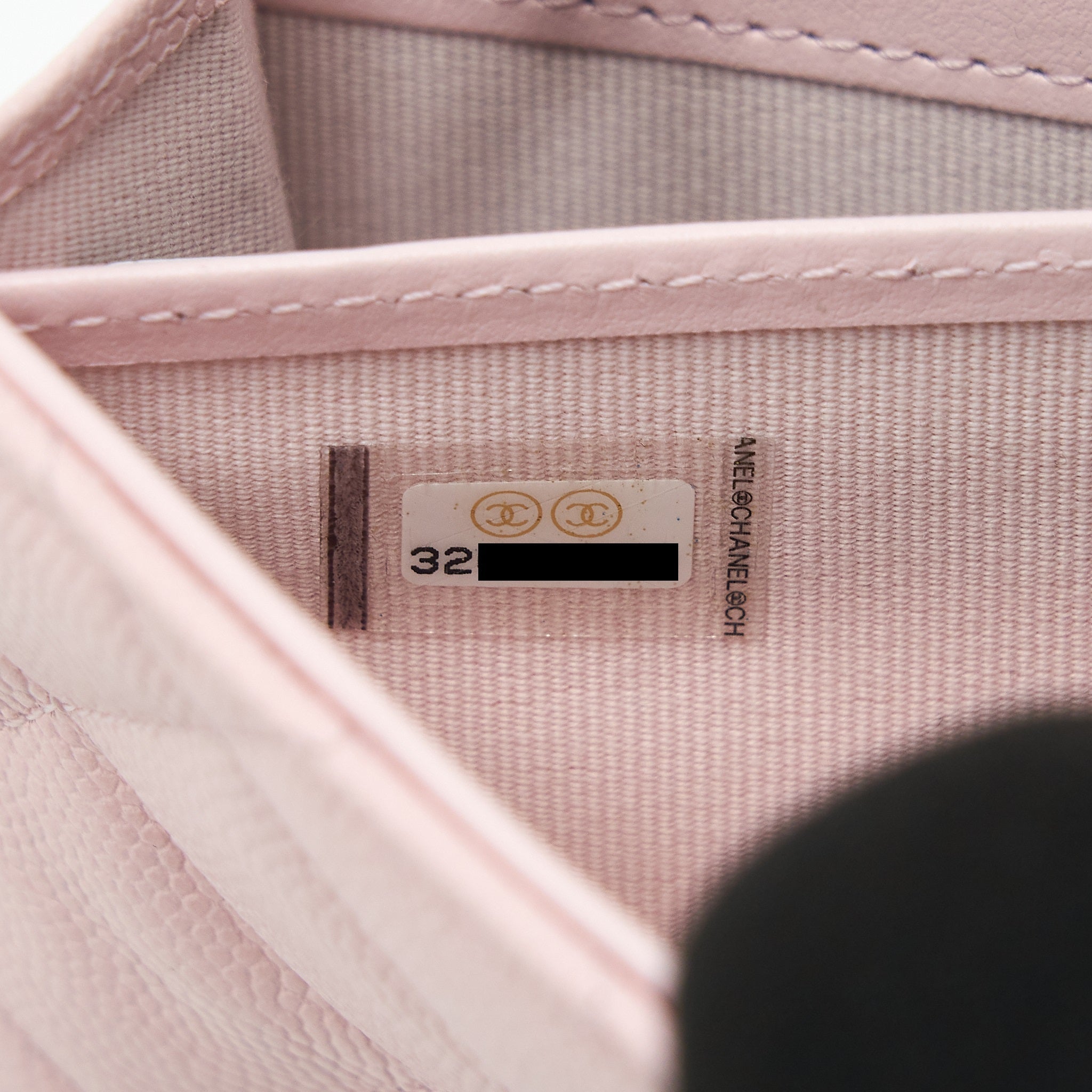 CHANEL 22S DETAILED LOGO FLAP LONG WALLET CAVIAR LIGHT PINK WITH LGHW