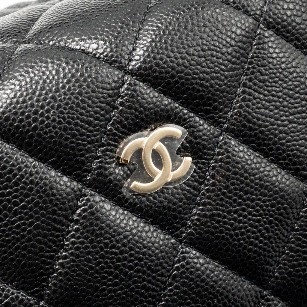 CHANEL 25C QUILTED HOBO BAG CAVIAR BLACK GHW (MICROCHIP)