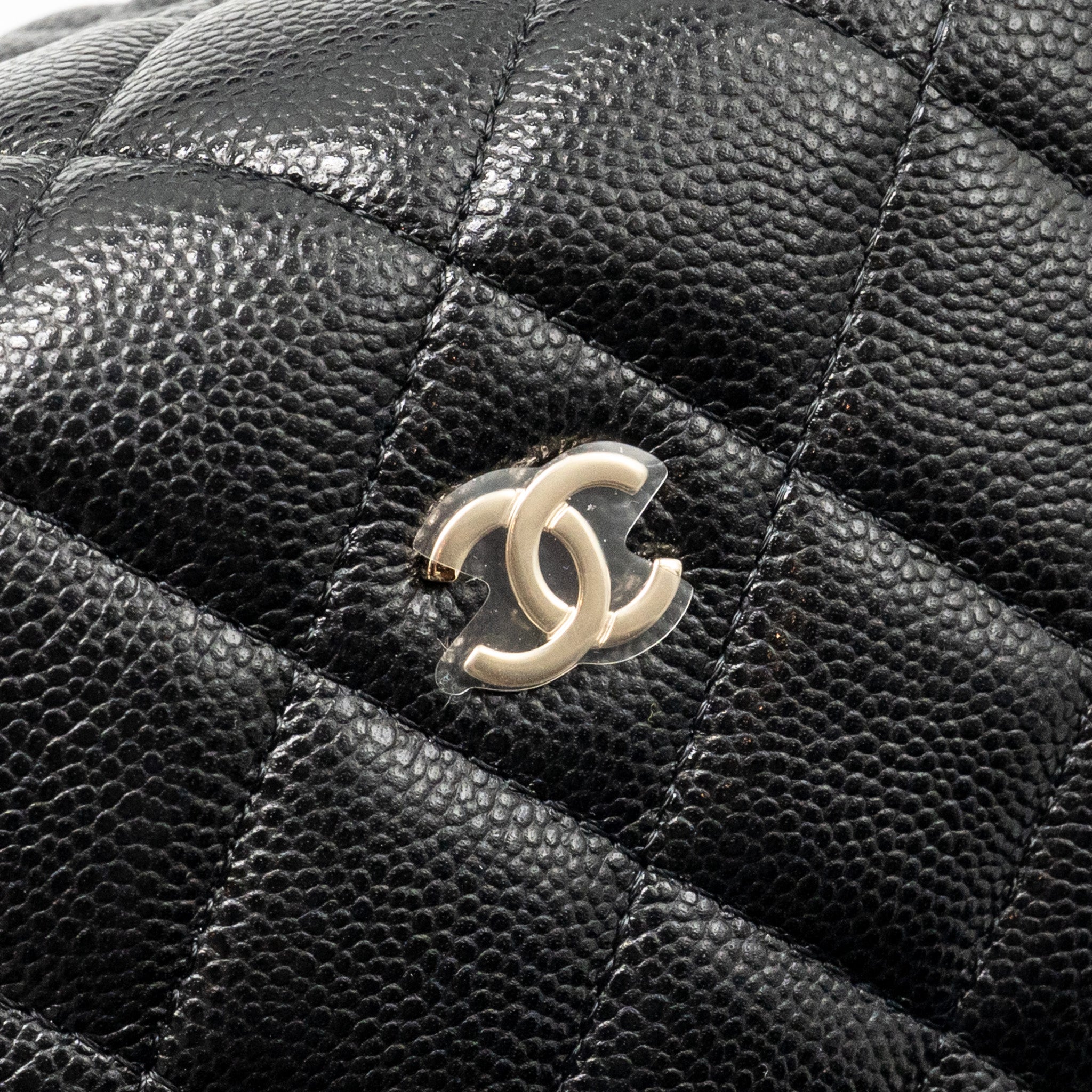 CHANEL 25C QUILTED HOBO BAG CAVIAR BLACK GHW (MICROCHIP)