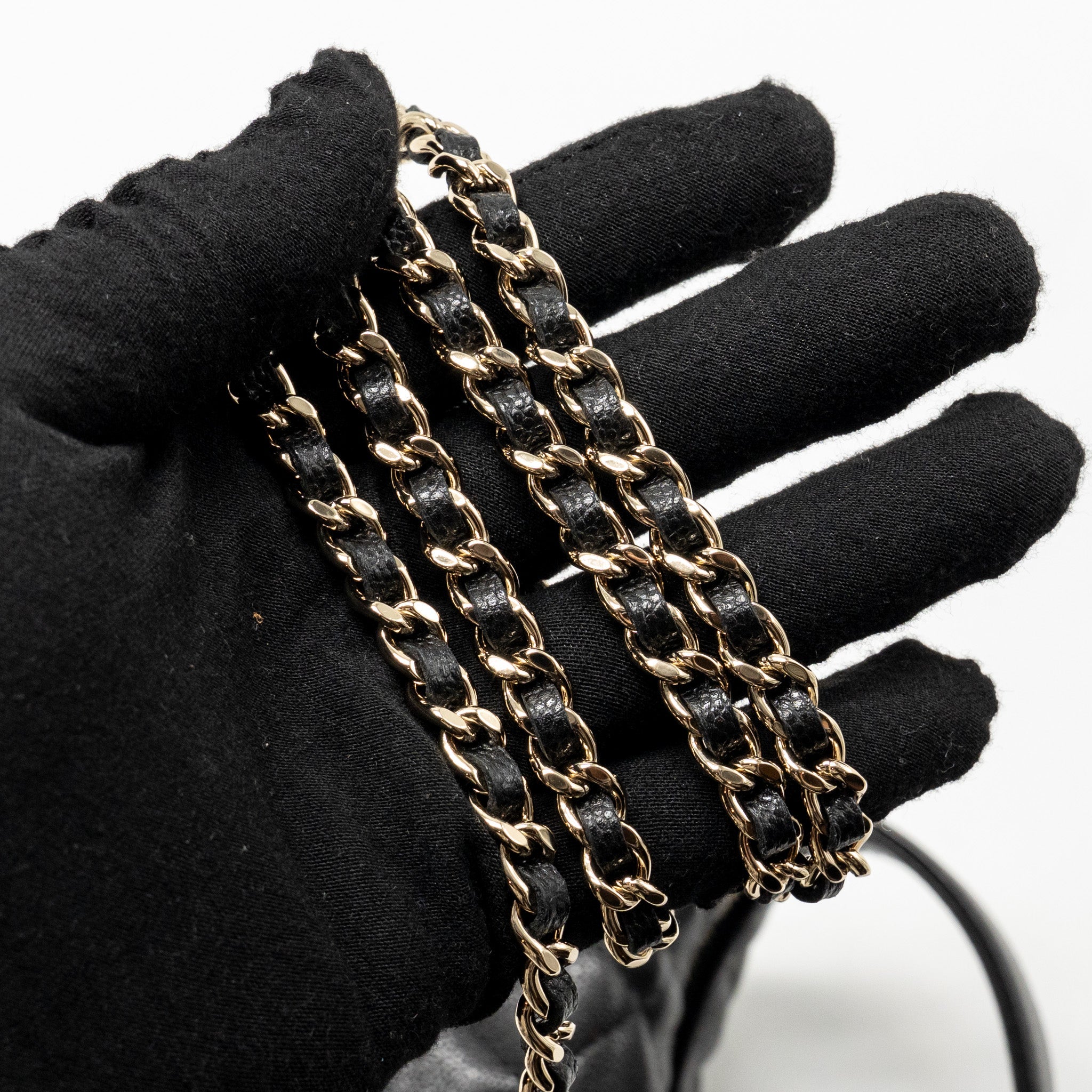 CHANEL 25C QUILTED HOBO BAG CAVIAR BLACK GHW (MICROCHIP)