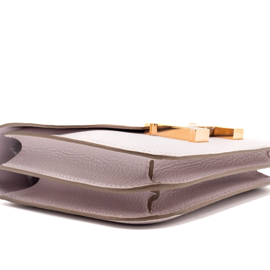 HERMES MINI CONSTANCE CHÈVRE MYSORE MAUVE PALE RGHW